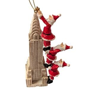 Santa Climbing Chrysler Building Ornament-Kurt Adler